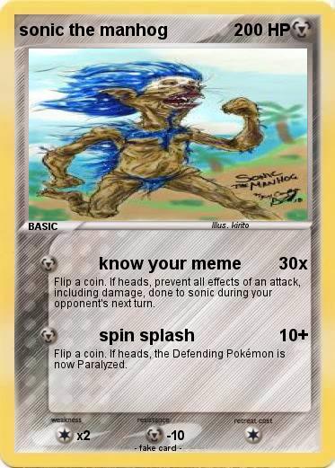 Pokemon sonic the manhog