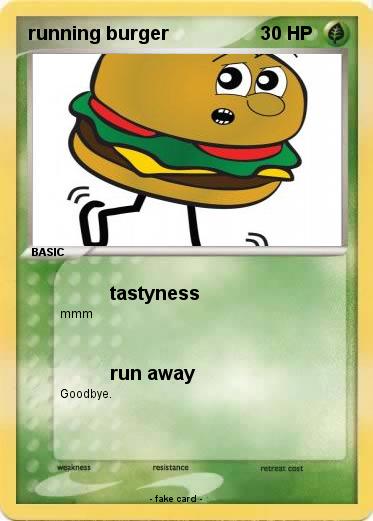 Pokemon running burger
