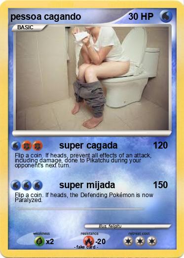 Pokemon pessoa cagando