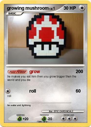 Pokemon growing mushroom