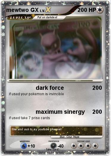 Pokemon mewtwo GX