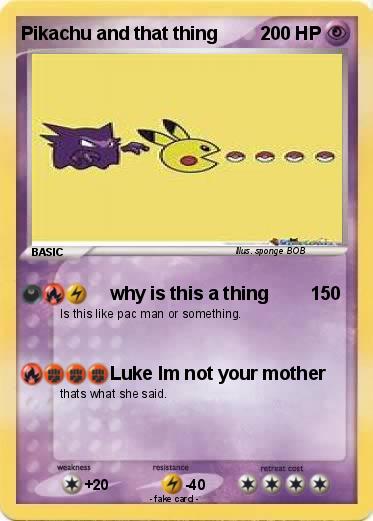 Pokemon Pikachu and that thing