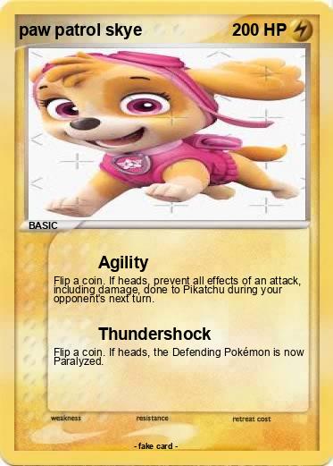 Pokemon paw patrol skye