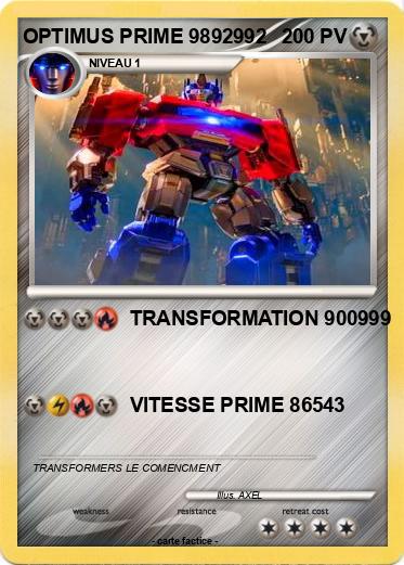 Pokemon OPTIMUS PRIME 9892992