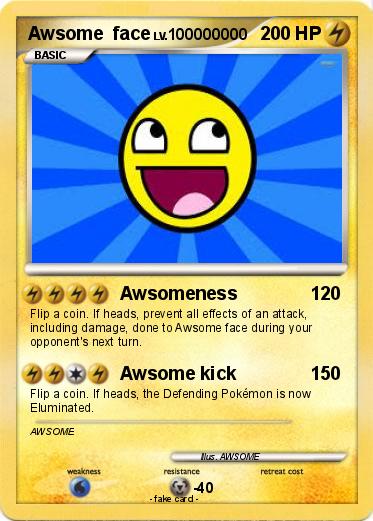 Pokemon Awsome  face