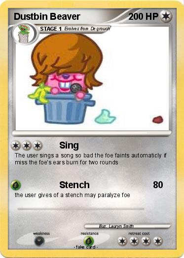 Pokemon Dustbin Beaver