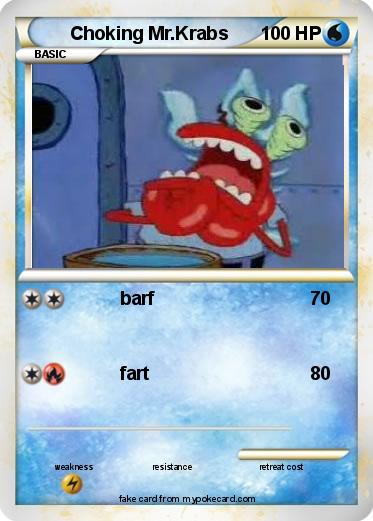 Pokemon Choking Mr.Krabs