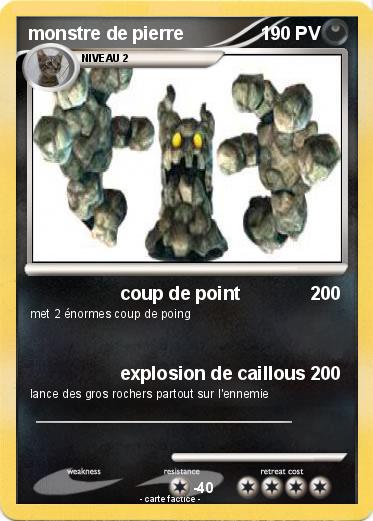 Pokemon monstre de pierre