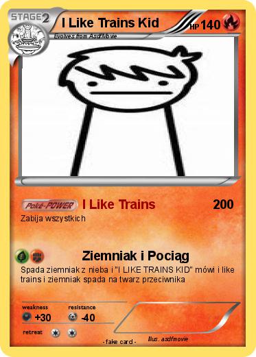 Pokemon I Like Trains Kid