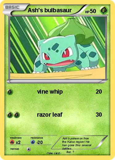 Pokemon Ash's bulbasaur