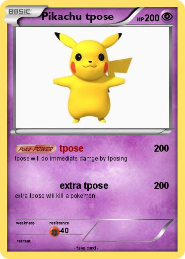 Pokemon Pikachu tpose