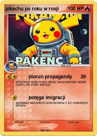Pokemon pikachu po roku w rosji