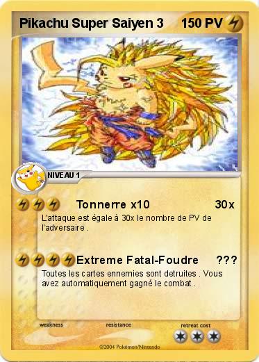 Pokemon Pikachu Super Saiyen 3