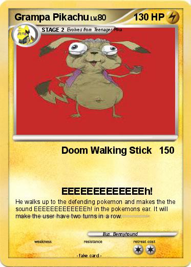 Pokemon Grampa Pikachu