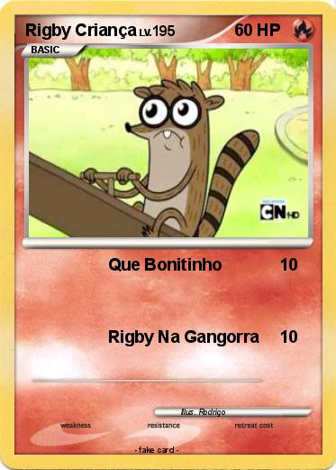 Pokémon Rigby Crianca - Que Bonitinho - My Pokemon Card