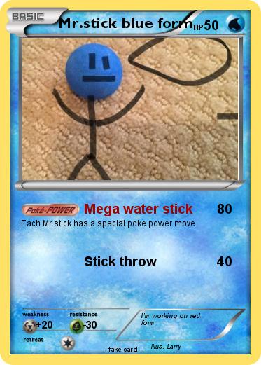 Pokemon Mr.stick blue form