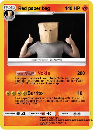 Pokemon Red paper bag