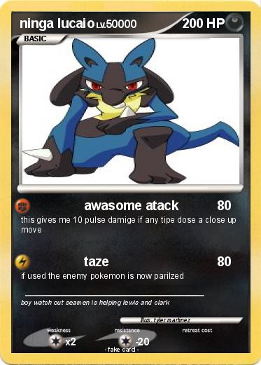 Pokemon ninga lucaio