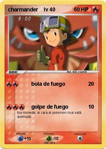 Pokemon charmander    lv 40
