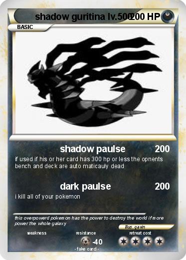 Pokemon shadow guritina lv.500