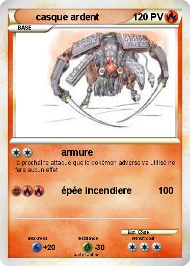 Pokemon casque ardent
