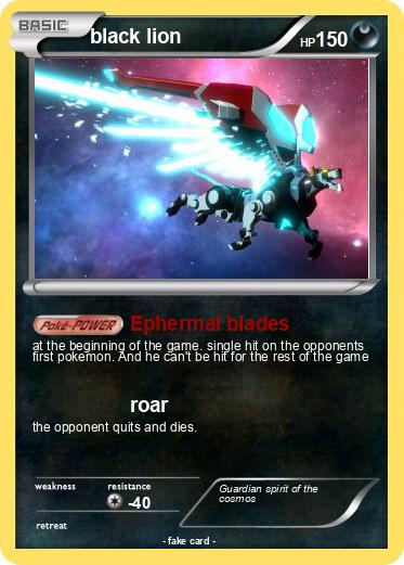Pokemon black lion