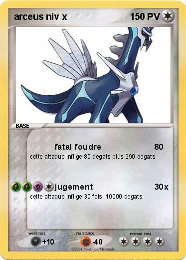 Pokemon arceus niv x