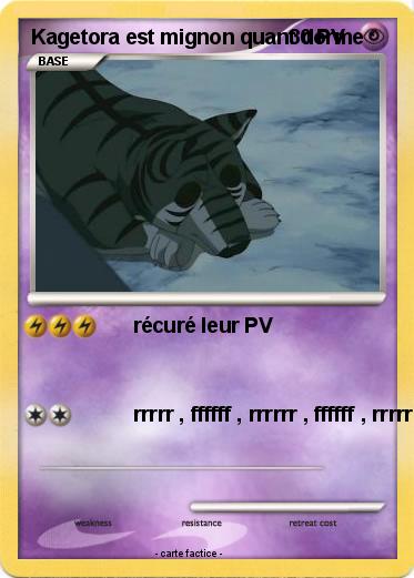 Pokemon Kagetora est mignon quant dorme