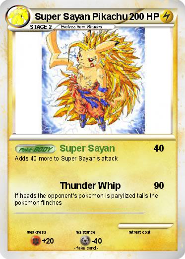 Pokemon Super Sayan Pikachu