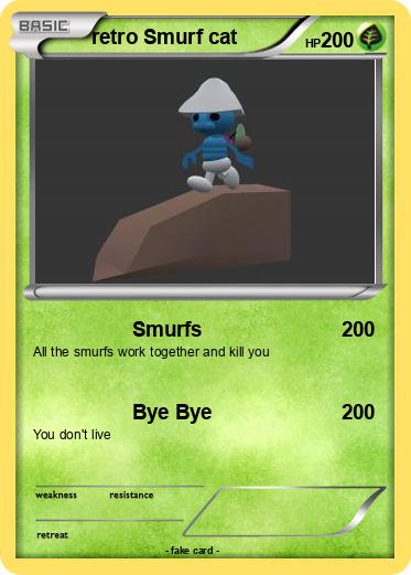 Pokemon retro Smurf cat