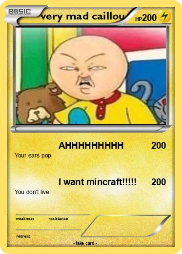 Pokemon very mad caillou