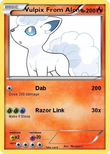 Pokemon Vulpix From Alone
