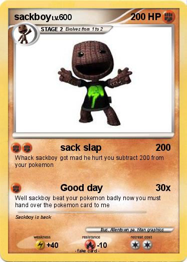 Pokemon sackboy