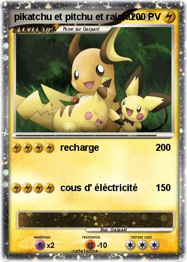 Pokemon pikatchu et pitchu et raichu