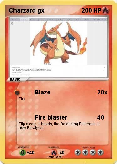 Pokemon Charzard gx