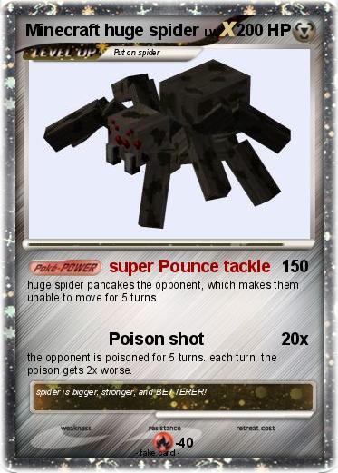 Pokemon Minecraft huge spider