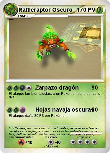 Pokemon Rattleraptor Oscuro