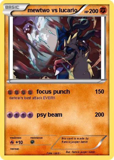 Pokemon mewtwo vs lucario