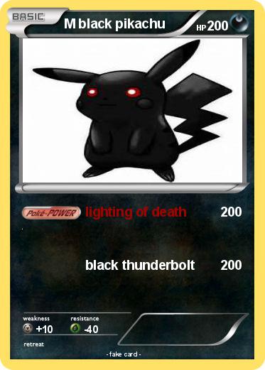 Pokemon M black pikachu