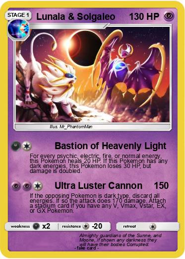 Pokemon Lunala & Solgaleo