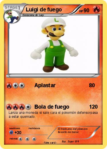 Pokemon Luigi de fuego