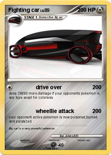 Pokemon Fighting car