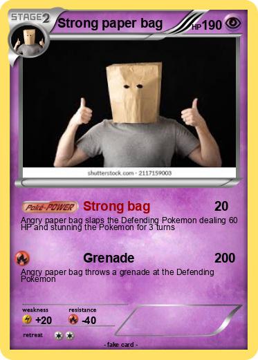 Pokemon Strong paper bag