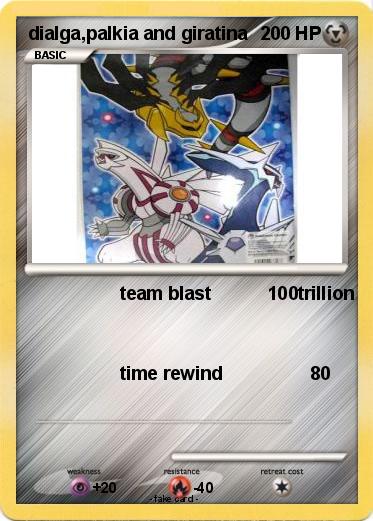 Pokemon dialga,palkia and giratina