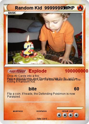 Pokemon Random Kid  9999999 HP