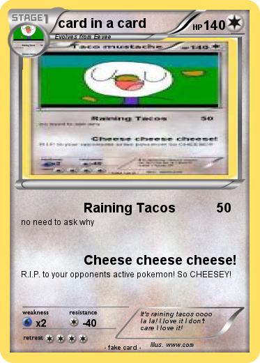 Pokemon card in a card