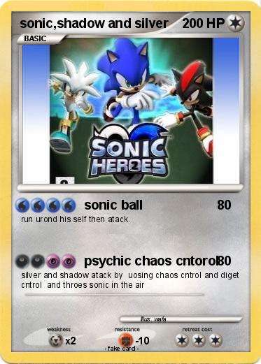 Pokemon sonic,shadow and silver