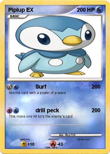 Pokemon Piplup EX