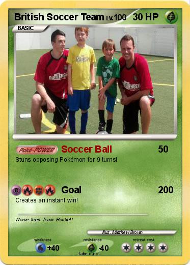 Pokemon British Soccer Team