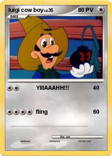 Pokemon luigi cow boy